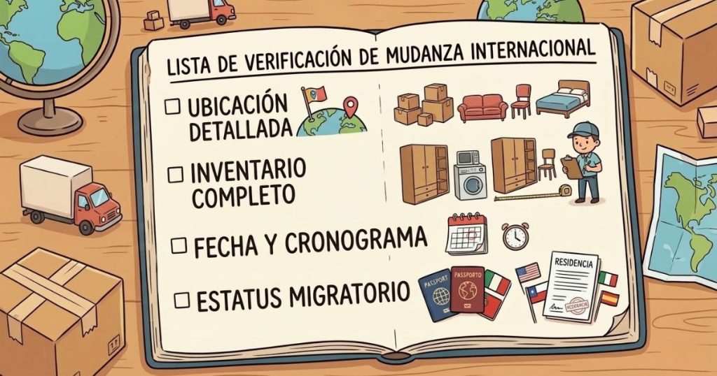 Checklist para cotizar mudanza internacional